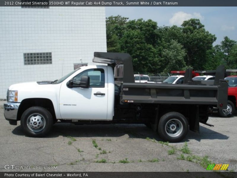 Summit White / Dark Titanium 2012 Chevrolet Silverado 3500HD WT Regular Cab 4x4 Dump Truck