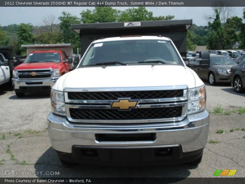 Summit White / Dark Titanium 2012 Chevrolet Silverado 3500HD WT Regular Cab 4x4 Dump Truck