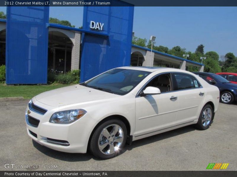 White Diamond Tricoat / Titanium 2012 Chevrolet Malibu LT