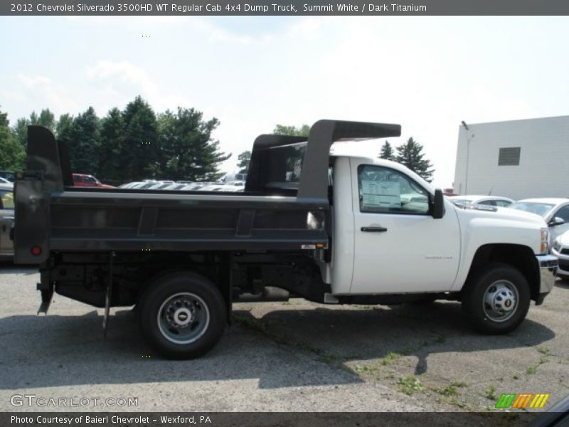 Summit White / Dark Titanium 2012 Chevrolet Silverado 3500HD WT Regular Cab 4x4 Dump Truck