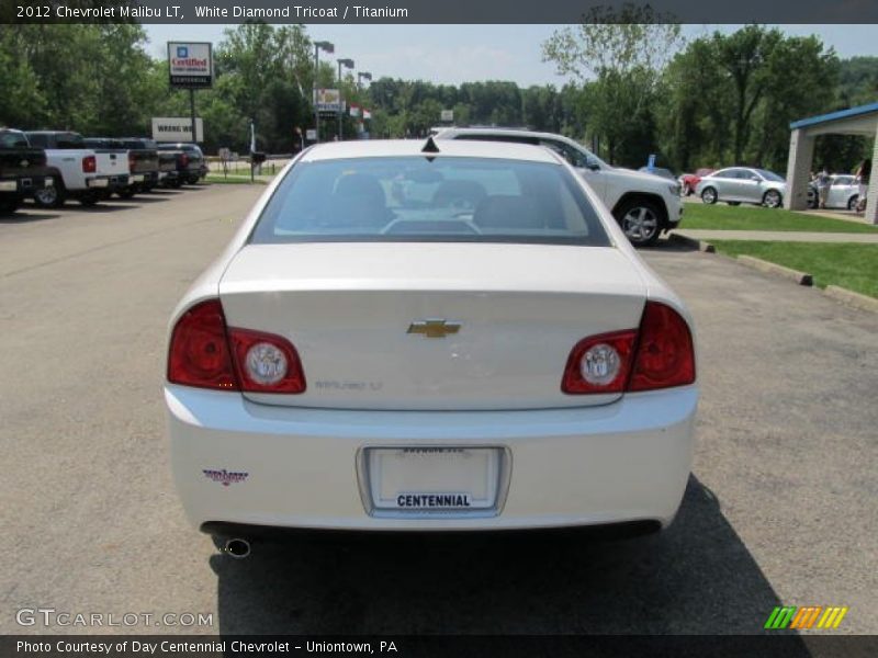 White Diamond Tricoat / Titanium 2012 Chevrolet Malibu LT