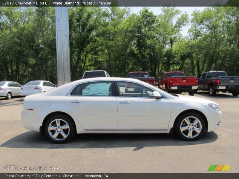 White Diamond Tricoat / Titanium 2012 Chevrolet Malibu LT