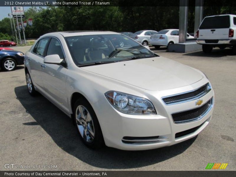 White Diamond Tricoat / Titanium 2012 Chevrolet Malibu LT