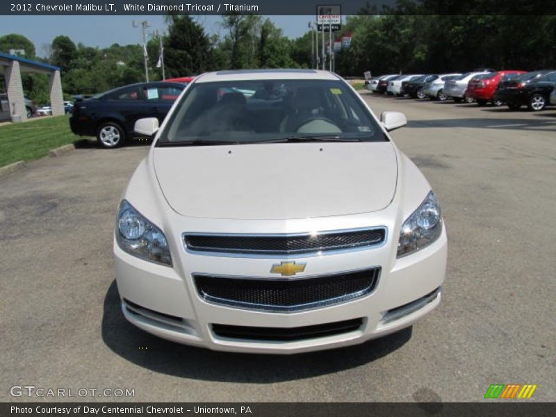 White Diamond Tricoat / Titanium 2012 Chevrolet Malibu LT