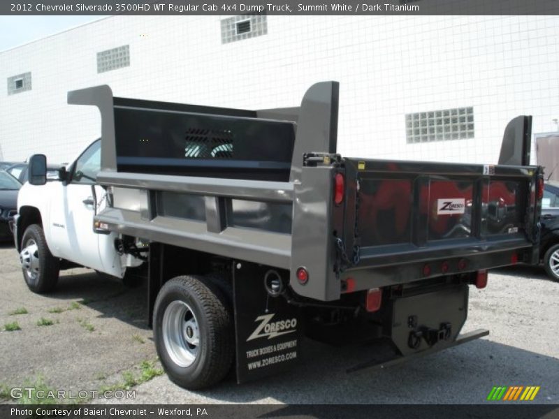 Summit White / Dark Titanium 2012 Chevrolet Silverado 3500HD WT Regular Cab 4x4 Dump Truck