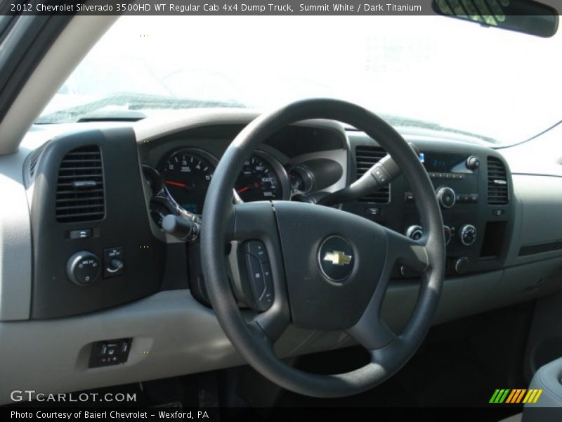 Summit White / Dark Titanium 2012 Chevrolet Silverado 3500HD WT Regular Cab 4x4 Dump Truck
