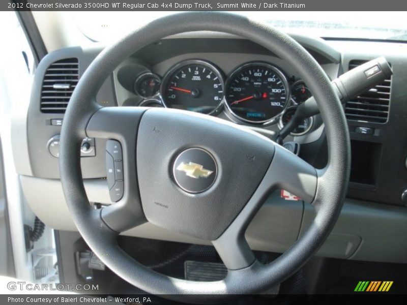 Summit White / Dark Titanium 2012 Chevrolet Silverado 3500HD WT Regular Cab 4x4 Dump Truck