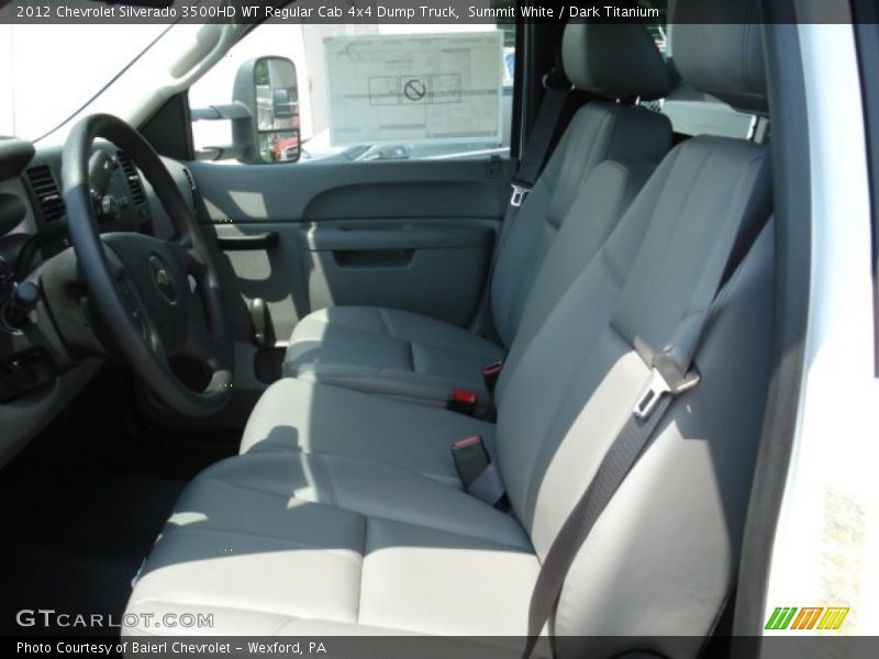 Summit White / Dark Titanium 2012 Chevrolet Silverado 3500HD WT Regular Cab 4x4 Dump Truck