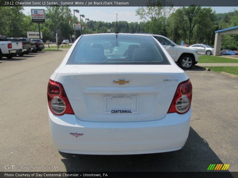 Summit White / Jet Black/Dark Titanium 2012 Chevrolet Sonic LS Sedan