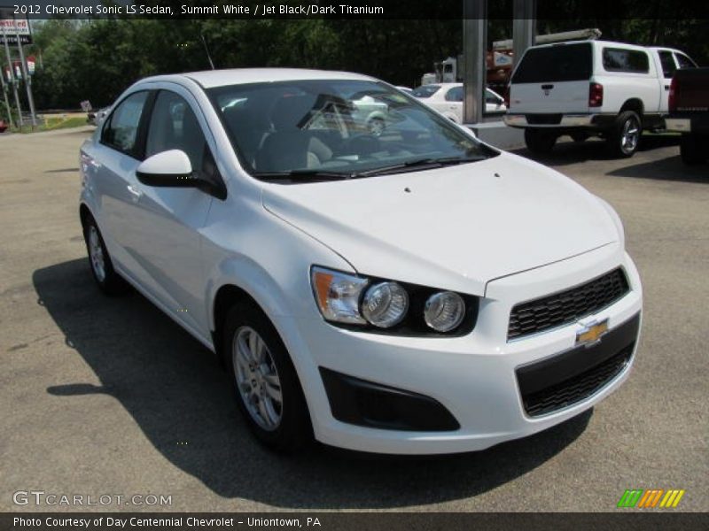 Summit White / Jet Black/Dark Titanium 2012 Chevrolet Sonic LS Sedan