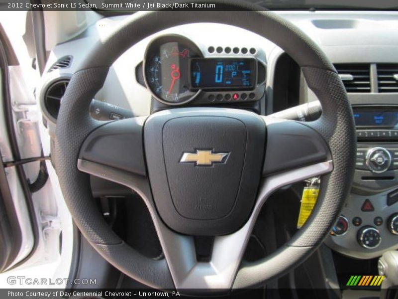Summit White / Jet Black/Dark Titanium 2012 Chevrolet Sonic LS Sedan