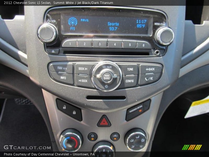 Summit White / Jet Black/Dark Titanium 2012 Chevrolet Sonic LS Sedan