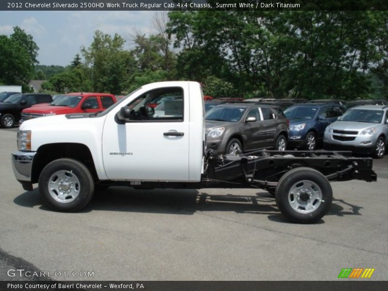  2012 Silverado 2500HD Work Truck Regular Cab 4x4 Chassis Summit White