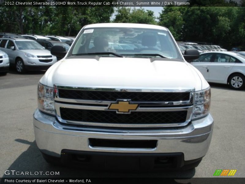 Summit White / Dark Titanium 2012 Chevrolet Silverado 2500HD Work Truck Regular Cab 4x4 Chassis