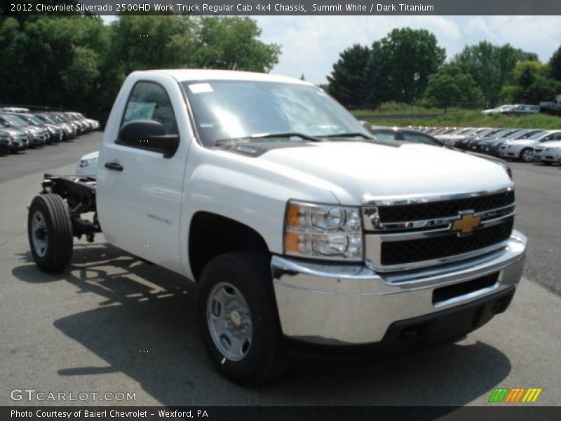 Summit White / Dark Titanium 2012 Chevrolet Silverado 2500HD Work Truck Regular Cab 4x4 Chassis