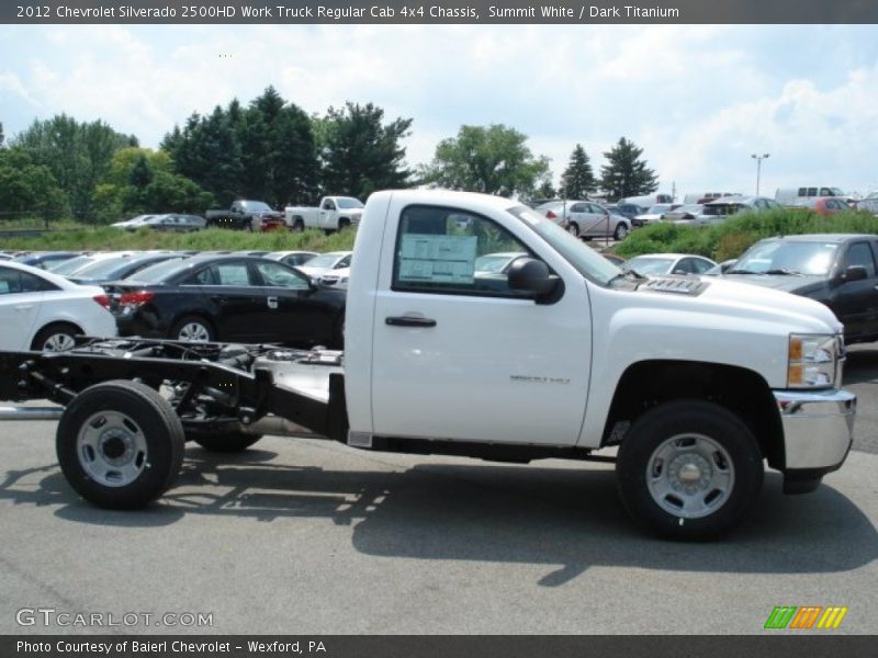 Summit White / Dark Titanium 2012 Chevrolet Silverado 2500HD Work Truck Regular Cab 4x4 Chassis