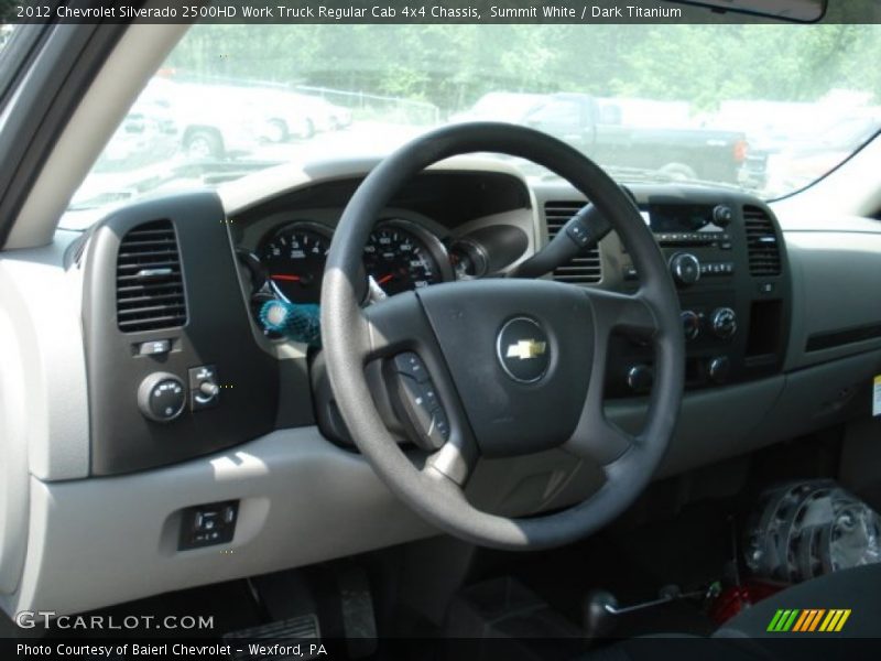 Summit White / Dark Titanium 2012 Chevrolet Silverado 2500HD Work Truck Regular Cab 4x4 Chassis