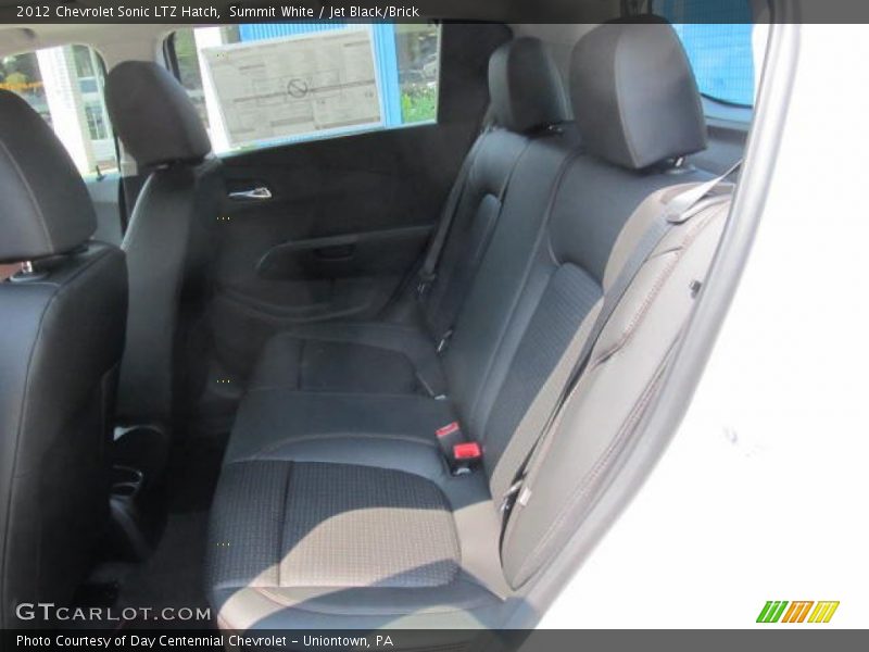 Summit White / Jet Black/Brick 2012 Chevrolet Sonic LTZ Hatch