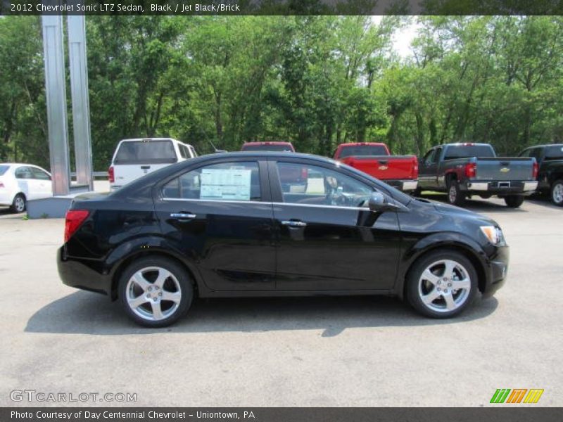 Black / Jet Black/Brick 2012 Chevrolet Sonic LTZ Sedan