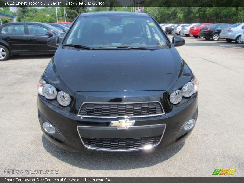 Black / Jet Black/Brick 2012 Chevrolet Sonic LTZ Sedan