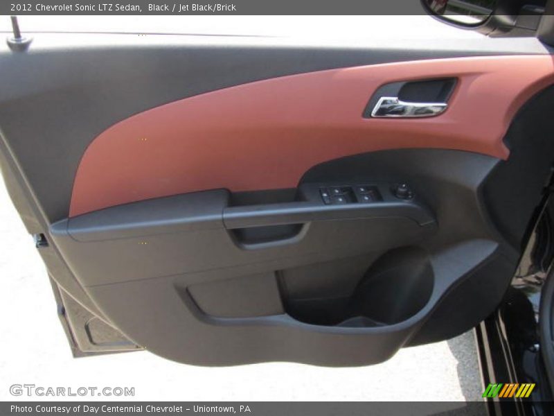 Black / Jet Black/Brick 2012 Chevrolet Sonic LTZ Sedan