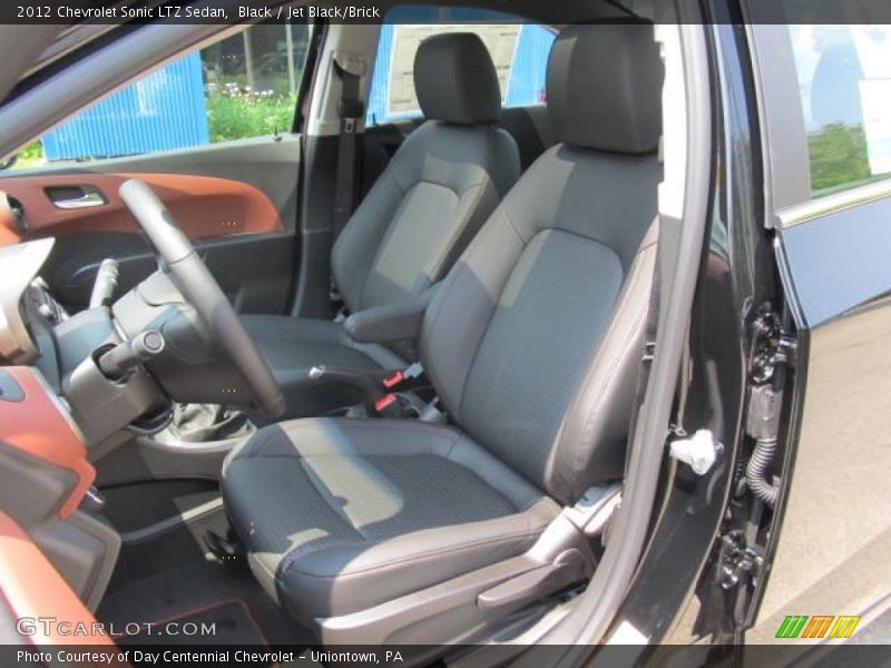  2012 Sonic LTZ Sedan Jet Black/Brick Interior