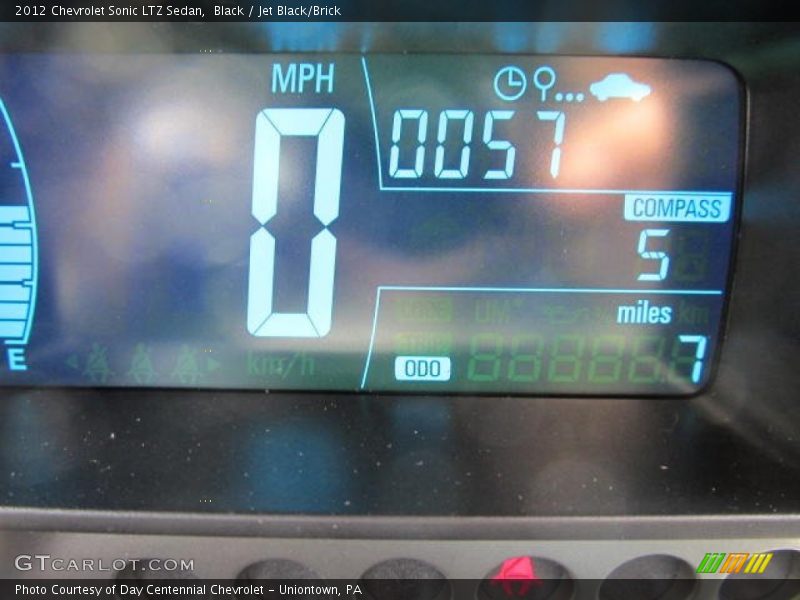 Black / Jet Black/Brick 2012 Chevrolet Sonic LTZ Sedan