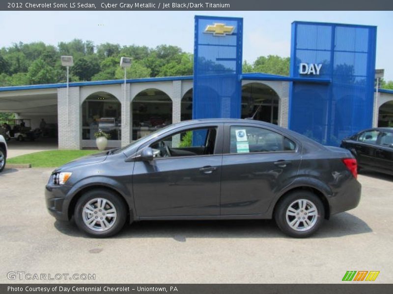 Cyber Gray Metallic / Jet Black/Dark Titanium 2012 Chevrolet Sonic LS Sedan