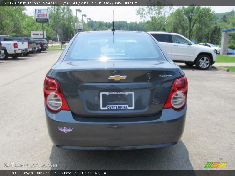 Cyber Gray Metallic / Jet Black/Dark Titanium 2012 Chevrolet Sonic LS Sedan