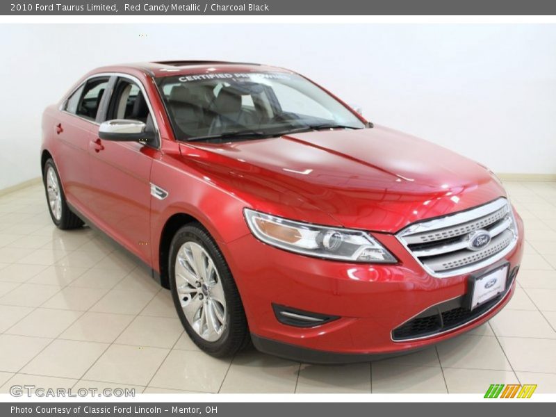 Red Candy Metallic / Charcoal Black 2010 Ford Taurus Limited