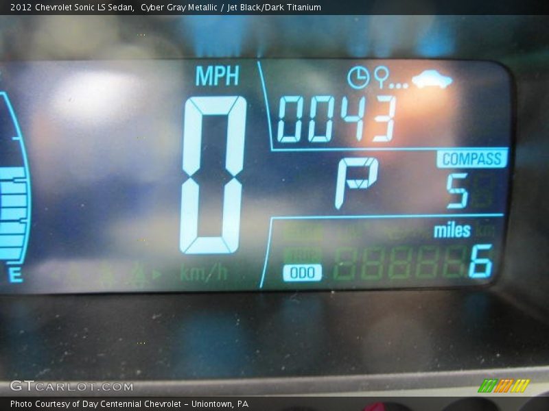 Cyber Gray Metallic / Jet Black/Dark Titanium 2012 Chevrolet Sonic LS Sedan