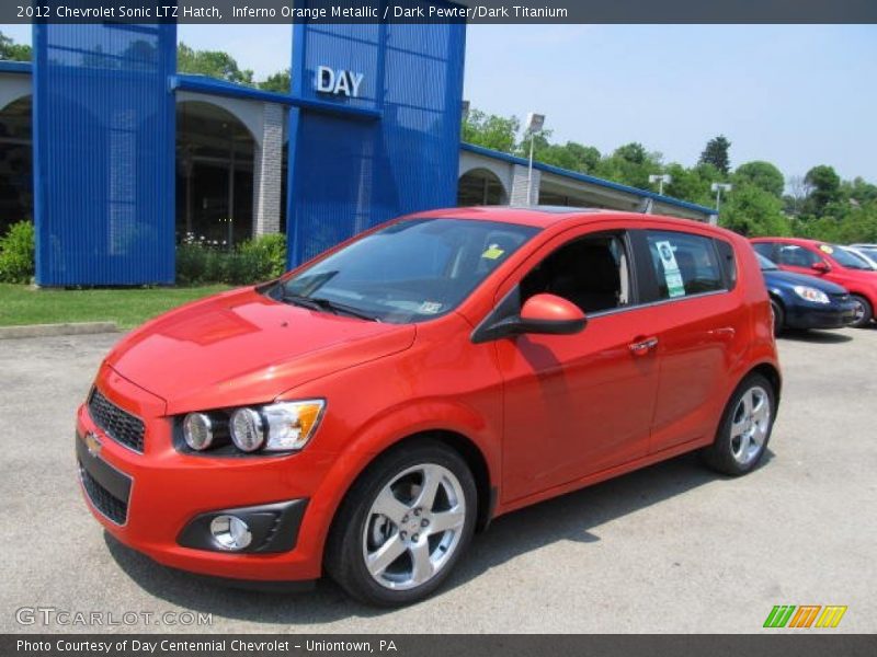 Inferno Orange Metallic / Dark Pewter/Dark Titanium 2012 Chevrolet Sonic LTZ Hatch