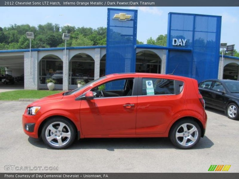 Inferno Orange Metallic / Dark Pewter/Dark Titanium 2012 Chevrolet Sonic LTZ Hatch
