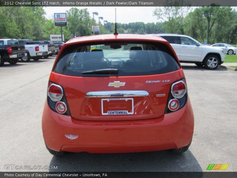 Inferno Orange Metallic / Dark Pewter/Dark Titanium 2012 Chevrolet Sonic LTZ Hatch