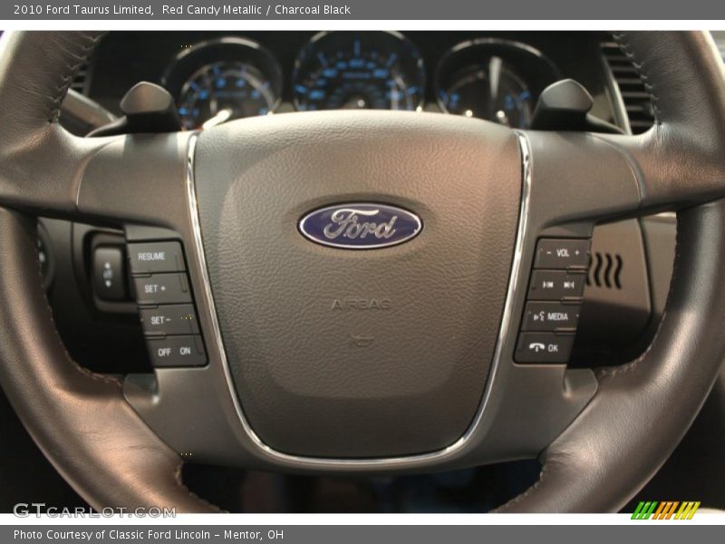 Red Candy Metallic / Charcoal Black 2010 Ford Taurus Limited