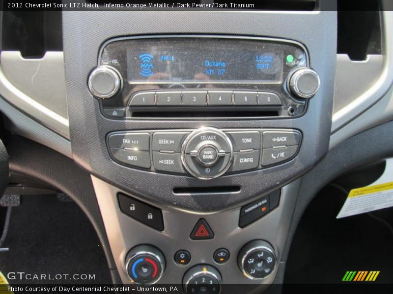 Inferno Orange Metallic / Dark Pewter/Dark Titanium 2012 Chevrolet Sonic LTZ Hatch
