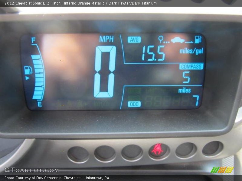 Inferno Orange Metallic / Dark Pewter/Dark Titanium 2012 Chevrolet Sonic LTZ Hatch
