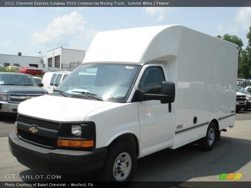 Summit White / Pewter 2012 Chevrolet Express Cutaway 3500 Commercial Moving Truck