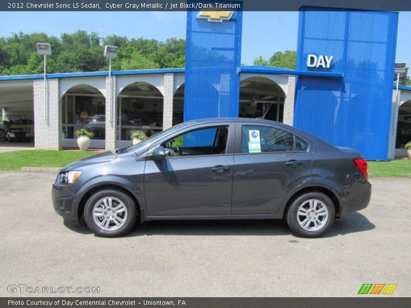 Cyber Gray Metallic / Jet Black/Dark Titanium 2012 Chevrolet Sonic LS Sedan