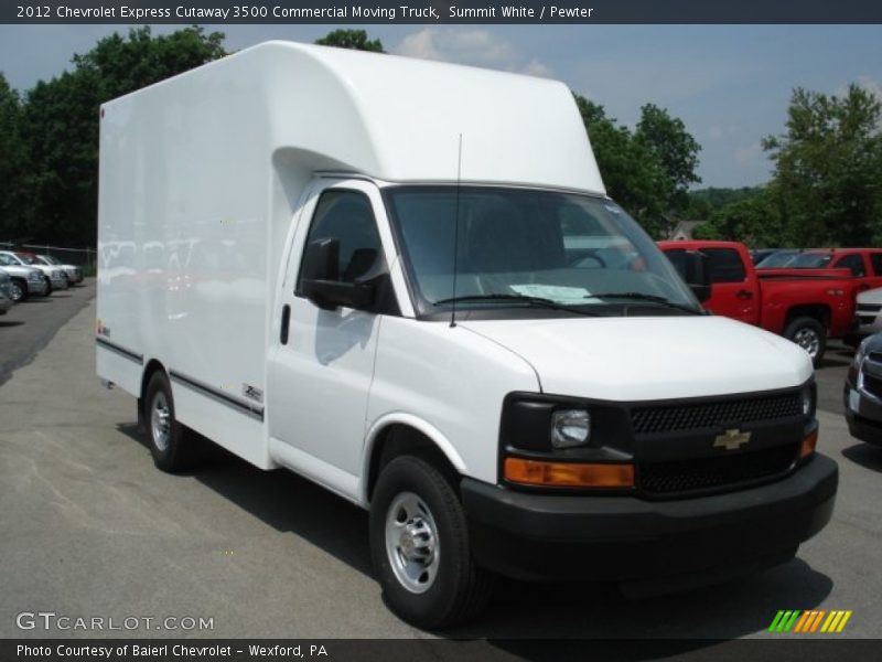 Summit White / Pewter 2012 Chevrolet Express Cutaway 3500 Commercial Moving Truck