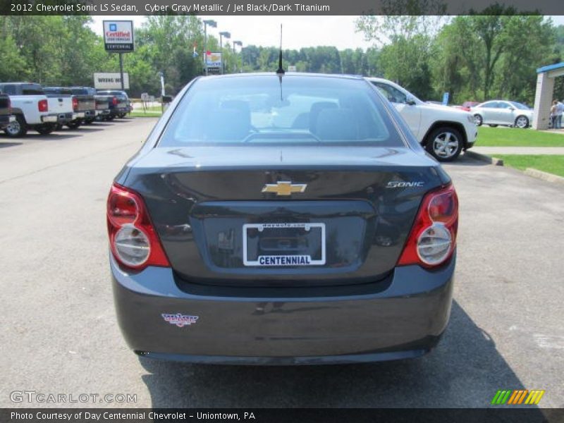 Cyber Gray Metallic / Jet Black/Dark Titanium 2012 Chevrolet Sonic LS Sedan