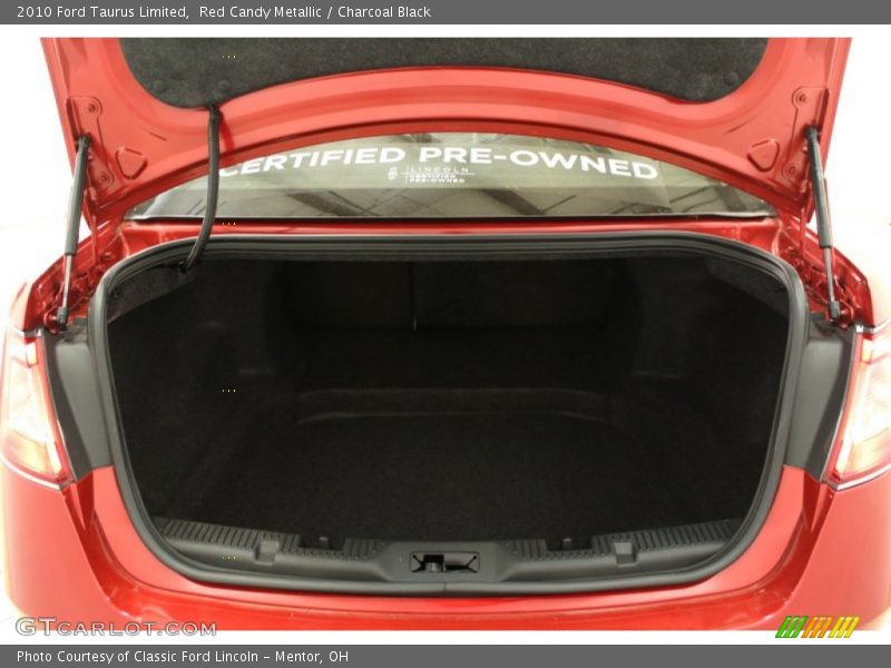 Red Candy Metallic / Charcoal Black 2010 Ford Taurus Limited
