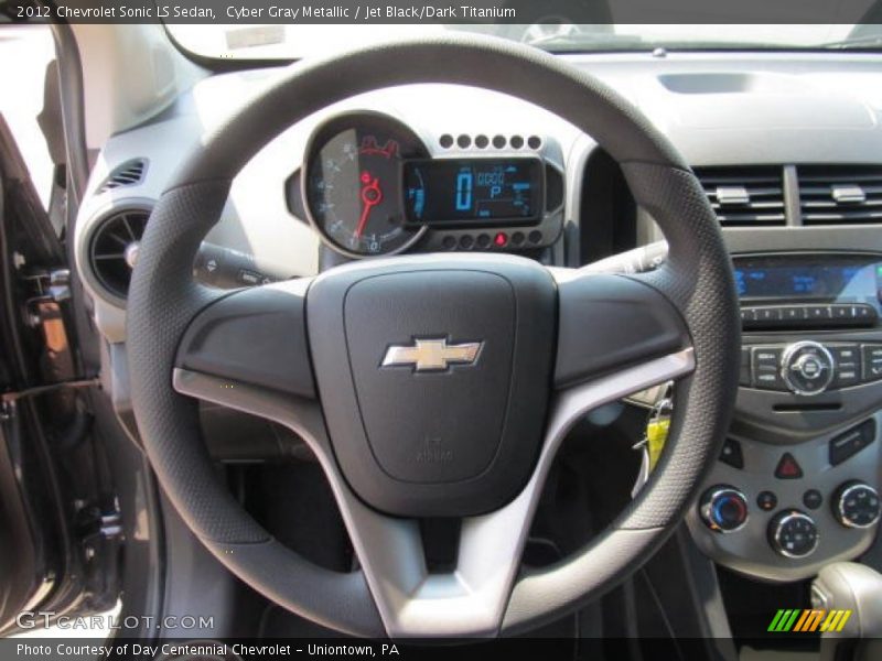 Cyber Gray Metallic / Jet Black/Dark Titanium 2012 Chevrolet Sonic LS Sedan