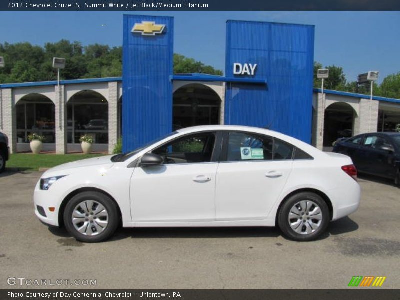 Summit White / Jet Black/Medium Titanium 2012 Chevrolet Cruze LS