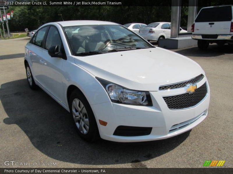 Summit White / Jet Black/Medium Titanium 2012 Chevrolet Cruze LS