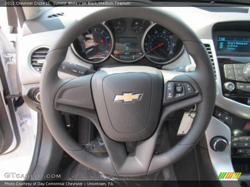 Summit White / Jet Black/Medium Titanium 2012 Chevrolet Cruze LS