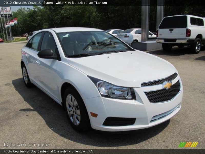 Summit White / Jet Black/Medium Titanium 2012 Chevrolet Cruze LS
