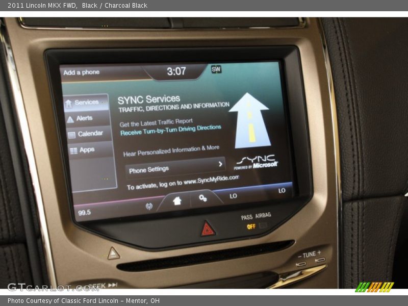 Black / Charcoal Black 2011 Lincoln MKX FWD