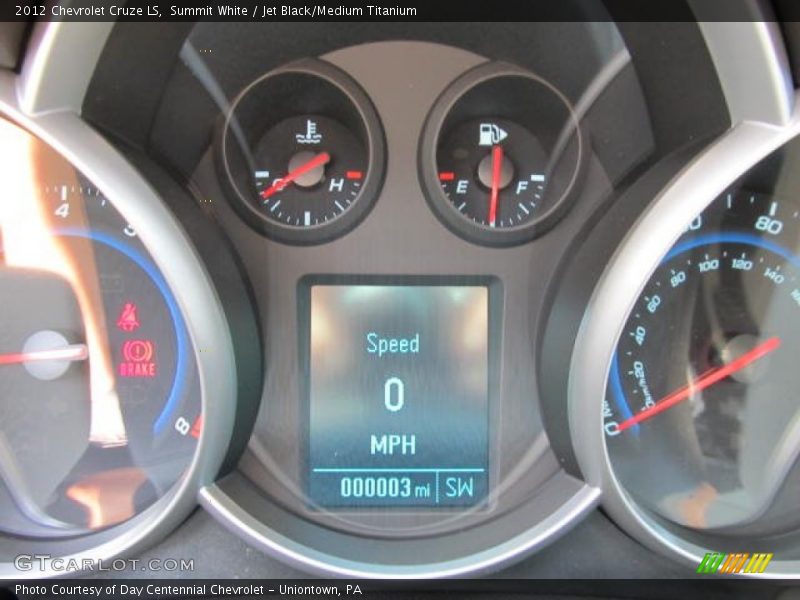 Summit White / Jet Black/Medium Titanium 2012 Chevrolet Cruze LS