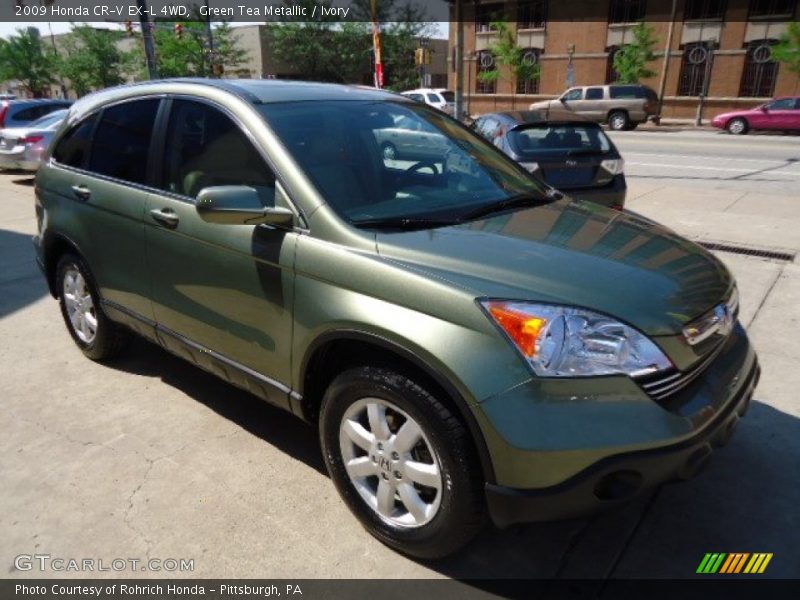 Green Tea Metallic / Ivory 2009 Honda CR-V EX-L 4WD